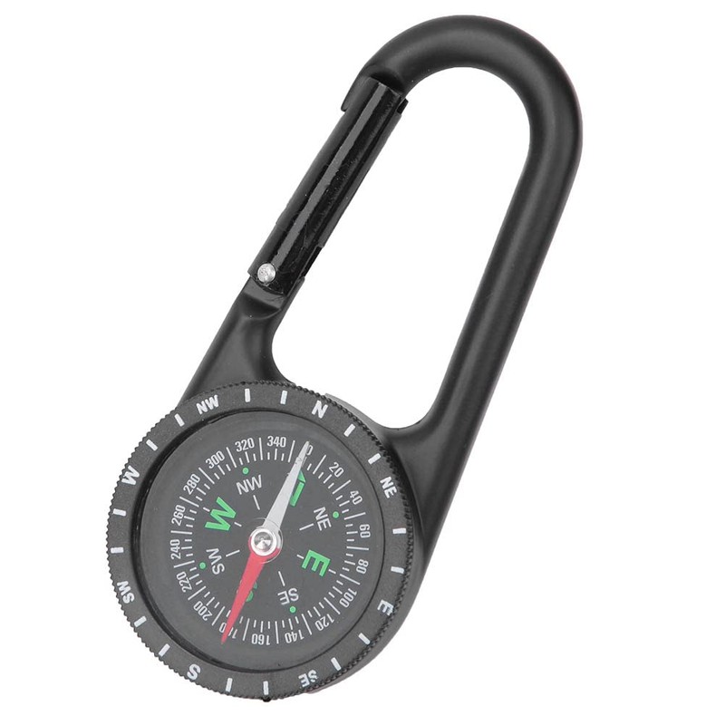 Kompass -Schlüsselanhänger, Carabiner Compass Tragbarer Taschenkompass mit Abgestuften Ring -Outdoor