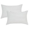 JELLYMONI 100% Natural Cotton Striped King Pillowcases Set, 2 Pack