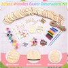 Sublaga 301 PCS Easter Wooden Hanging Ornaments Unfinished Wood Slices