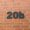 Cleverry House Number, 20 cm High, Anthracite RAL 7016, Powder-Coated