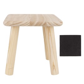 TOPINCN Multi Purpose Household Wood Stools Cute Small Bench Child Seat DIY Furniture Stool for Living Room Bathroom Solid Pine Step Stool Wooden Kids Potty (Stool Wood Color)