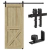 CCJH 6FT/72inch Sliding Barn Door Hardware Kit for Single Door