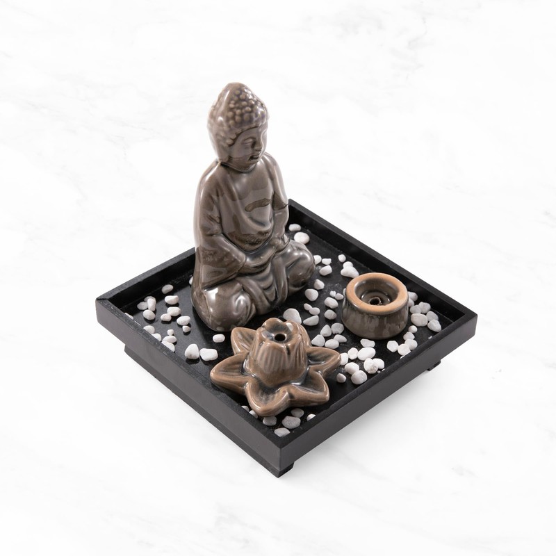 Myga Buddha Incense Burner - Ceramic Incense Holder for Sticks