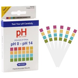 Ph Test Strips 0-14,Ph 0-14 Ph Strips for Water Testing | 100 Strips Ph Test Strips for Saliva, Soap, Urine, Food, Liquids, Water with Soil Testing, Lab Monitoring