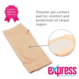 Express Orthopaedic® - Medically Approved Carpal Gel Sleeve - As Supplied to UK Hospitals for use after Carpal Tunnel/Hand Surgery Large/X Large, Right