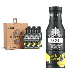 Karviva Bold Berry Lemonade Flavored Ace Sport Drink, BPA Bottle, Gluten Free, 12 Fluid Ounces (Pack Of 6)
