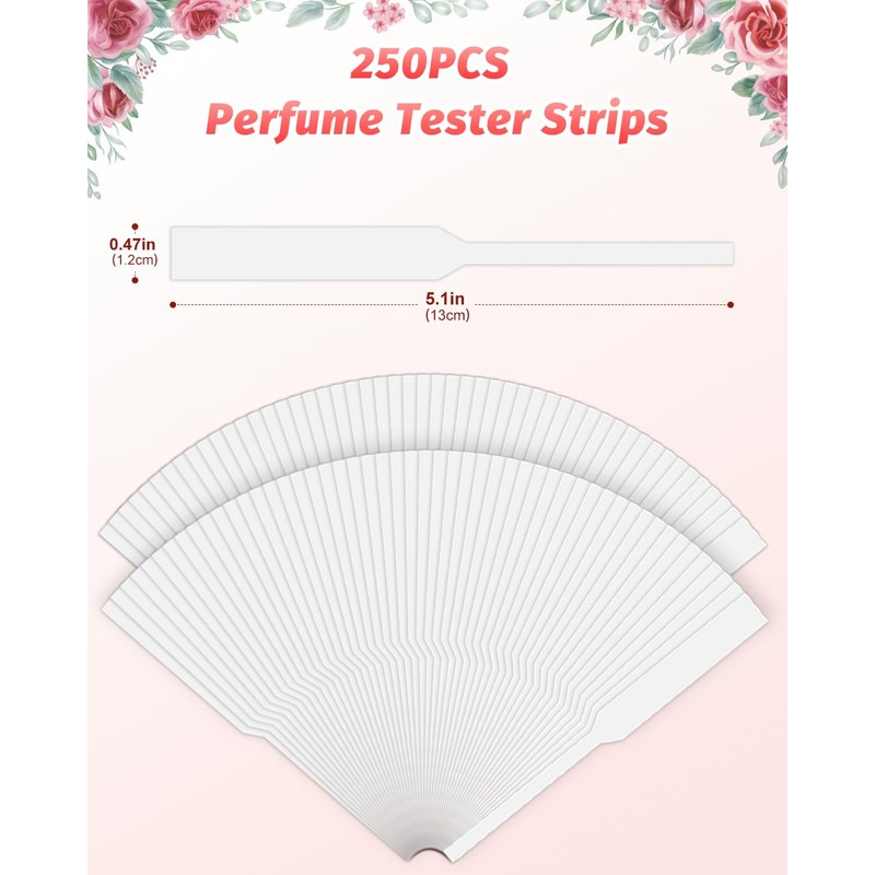 250/500/1000/2500 Pieces Perfume Tester Strips, Disposable Fragrance Test Strips, Pure