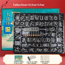 Rompecabezas De Alambre Metal Para La Mente Educativo 50pcs
