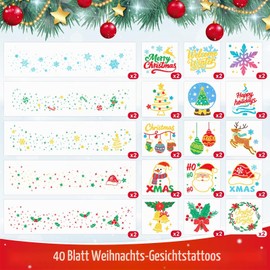 Christmas Freckles Tattoo Adult Glitter Face Freckles