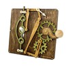 Green Tree Jewelry Single Lever Brown Wood Light Switch Plate