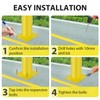 Nilight Safety Bollard, 36 inches Height Steel Bollard Post High