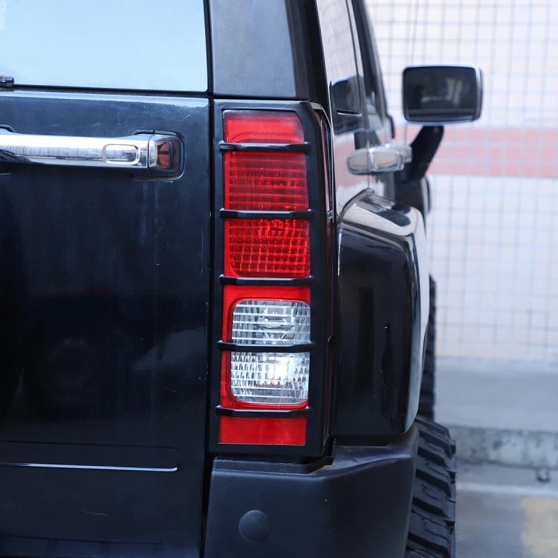 cartiangous Carbon Steel Tail Light Lamp Grille Protective Cover Fit