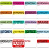300 Large Home Moving Labels for Boxes, 20 Different Color