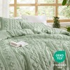 Bedsure Tufted Boho Comforter Set Twin Size - Sage Green