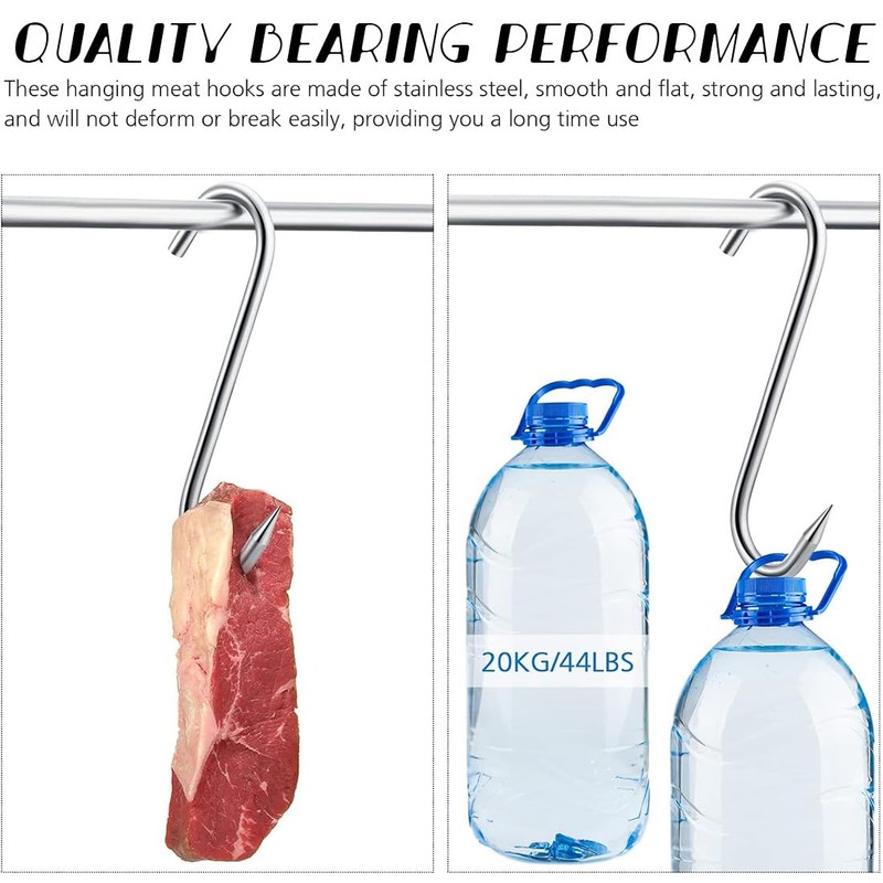 LICHUANUK Stainless Steel Meat Hook S Shaped Wall Hook Hot