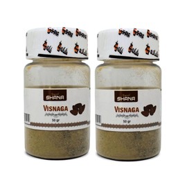 Shana Visnaga Premium Powder Ground Natural Dry Dried Herbal Herb Herbs Tea And Cooking Seasoning Spice Spices No Additives No Preservatives Halal (2 Pack = 3.52 oz / 100 gm) بذور الخلة شانه حلال