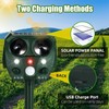 2 Pack Solar Animal Repellent Ultrasonic Animal Repeller Outdoor Cat