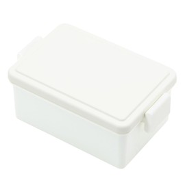 Miyoshi Seisakujyo GEL-COOL 0101-0264 Gel Cool Square Lunch Box with Ice Pack Integrated, Milk White, 5.9 x 3.7 x 2.4 inches (15 x 9.4 x 6 cm), 13.5 fl oz (400 ml), 1 Tier, For Women, Children,