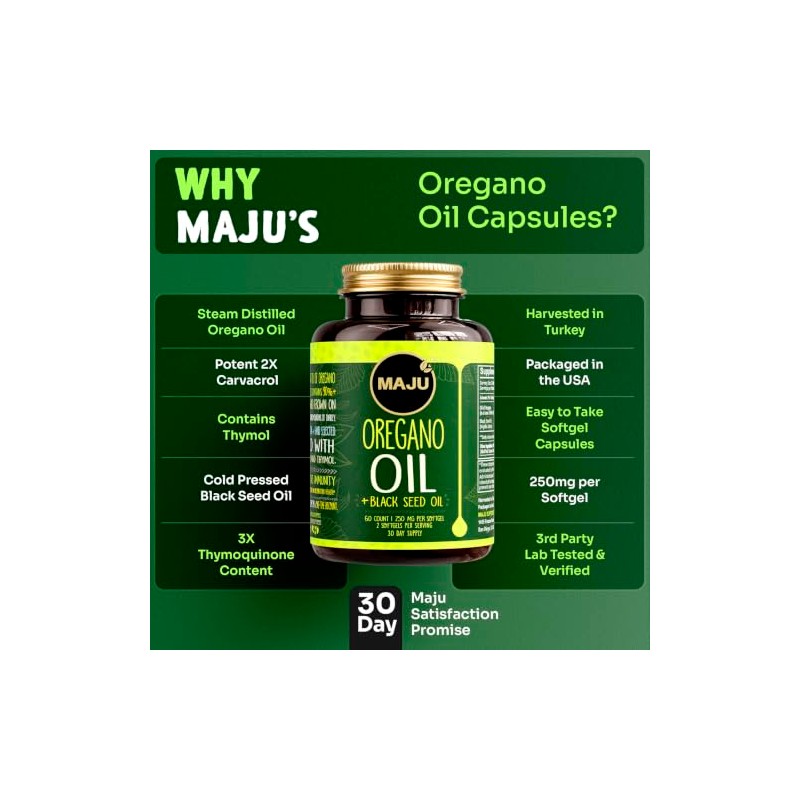 Maju Superfoods C?psulas de Or?gano Maju con Aceite de Semilla