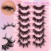 Wiapy Wet Manga Lashes (7 Pairs), D Curl Faux Lash