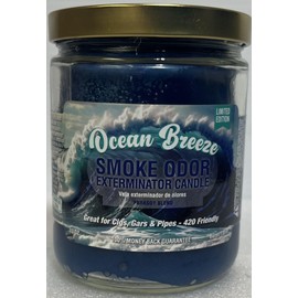 Smoke Odor Exterminator 13 oz Jar Candles Blue Serenity, Assortment (8) Includes Blue Serenity, Winter Wind, Ocean Breeze, Nag Champa, Bamboo Breeze, Island Rain, Sea Glass & Sandalwood.