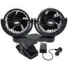 RoadPro 12 Volt Truck Dash Fan Dual Personal Cooling Fan