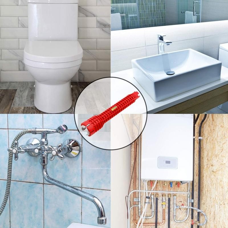 Multifunctional Faucet Wrench (1 Count), Sink Faucet Installer Tool, Basin Wrench