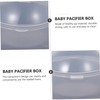 Vaguelly 10pcs Transparent Pacifier Storage Box Portable Pacifier Holder Case