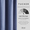 Elrene Home Fashions Tucker Solid Button Tier Window Curtains for