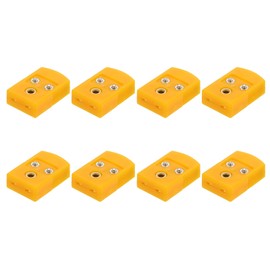 MECCANIXITY K Type Thermocouple Wire Connectors Female Plug Adapter High Temperature 120°C(248°F) for Thermocouple Sensor Probe Orange 8pcs