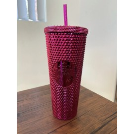 Starbucks 2022 Christmas Sangria Bling Venti Studded Tumbler Cold Cup NEW