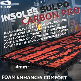 SULPO Insoles for Sweat Feet - Antibacterial Ultra Fresh Insoles with Activated Carbon, 3 Pairs PU Sponge Barefoot Soles, Insoles Anti Sweat for Maximum Comfort Size 40