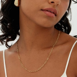 ZHESHY Gold Silver 925 Chain Women's 14K Gold-Plated Chain Necklace Silver Chain 925 Without Pendant Glittering Snake Chain Singapore Chain Anchor Chain Beads Adjustable Choker Gold Chain Jewellery