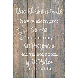 Que El Señor Te Dé Hoy - May The Lord - Inspirational Saying in Spanish 6x9 Wood Plaque with Easel and Wall Hanger