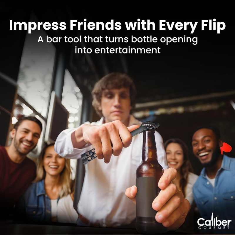 Caliber Gourmet Butterfly Knife Bottle Opener | Cool Balisong Trainer