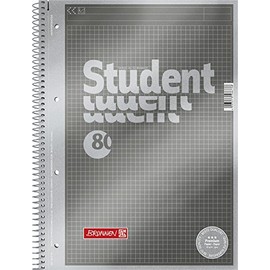 Brunnen 1067145Â Notepad/Student Premium Vera Treated Cover with Metallic Effect A4, Record Ruled, 80Â Sheets 90Â g/mÂ²