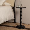 Creative Co-Op Ergo Pedestal Cocktail Side Table, Black