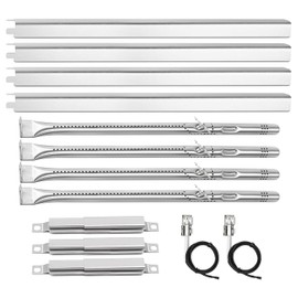 Outdoor Bazaar Grill Replacement Parts for Charbroil Performance 4 Burner Gas Grill 463365021, 463365522, 463352521, G325-0002-W1 Heat Plates, G327-2100-W1 Burner Tubes, Igniters, & Carryover Tubes