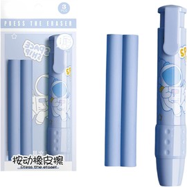 1 Set Erasers Pen-Style Set, Retractable Mechanical Eraser, Erasers Students Artist Painting Writing, Mechanical Pencil Eraser Refills, Home School Office Supplies