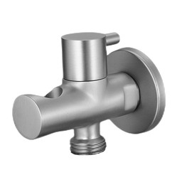 Hand Held Shower Head Holder with Hose Connector Shower Head Shut Off Valve Shower Wand Holder Wall Mount Handheld Shower Handle Sprayer Holder Toilet Bidet Spray Head Bracket Brushed Nickel