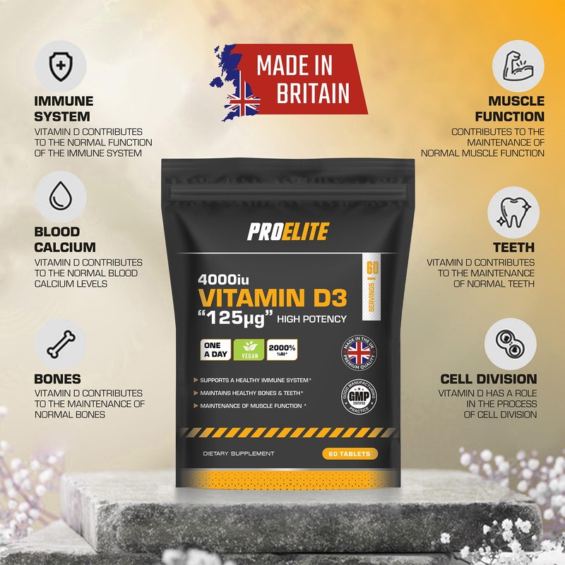 Vitamin D3 4000 iu - Vitamin D Tablets - 90