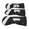 3PCS Golf Club Head Cover PU Leather Waterproof Protective Golf