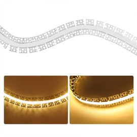 Boaskul Flexible Plaster in LED Channel 6.6ft ×8Pack Curved Recessed Drywall Aluminum Strip Light Track with White Diffuser for LED Tape Mounting Profile