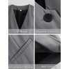 Happy Cherry Women's Plain Suit Vest Button Under V-Neck Vest