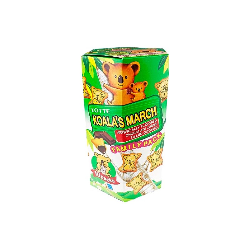 Lotte Koala's March Cookie with Chocolate Cream Family Size, 6.89