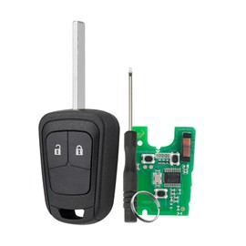 433MHz Car Key 2 Buttons for Vauxhall Astra J Insignia Corsa D E Agila Adam Meriva Straight Key ID46 Chip with Screwdriver Key Ring HU101 Blades