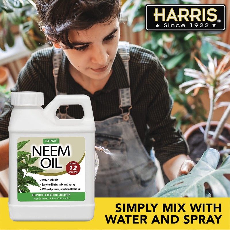 HARRIS Neem Oil Cold Pressed Water Soluble Concentrate, Makes 12