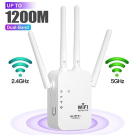2025 WiFi Extender – Powerful 1200Mbps Dual Band (5GHz/2.4GHz) Signal Booster, Expands Coverage up to 10,000 sq. ft & Connects 50+ Devices, Includes Ethernet Port, Perfect for Home Networks and Gifts:_2 Set 