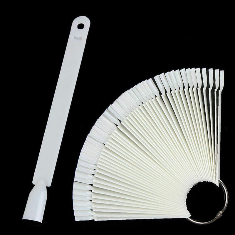 Beuniar Nail Swatch Sticks with Ring for Nail Polish Color
