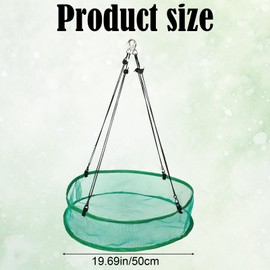 Lyreh 2stk Vogelfutter Fangschale, 50cm Durchmesser Langlebige Große Hängend Vogelfutterspender mit 8 Hängeseilen und 4 Aufbewahrungsbeuteln für Draußen Anlocken von Vögeln(Grün)